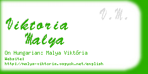 viktoria malya business card